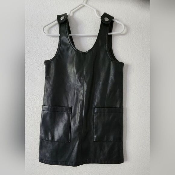 Girls Faux Leather Jumper - Picture 5 of 7